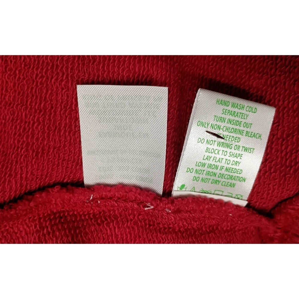 Lilly Pulitzer Ballad Sweatshirt Large Malbec Red Bow Terry Pullover Top - Picture 7 of 8